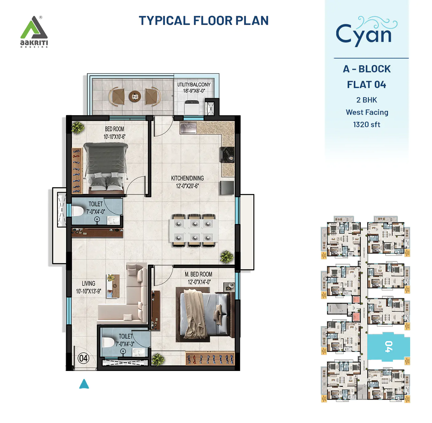 Cyan Flat No - 4 A-BLOCK TYPICAL R4_ 23-08-24