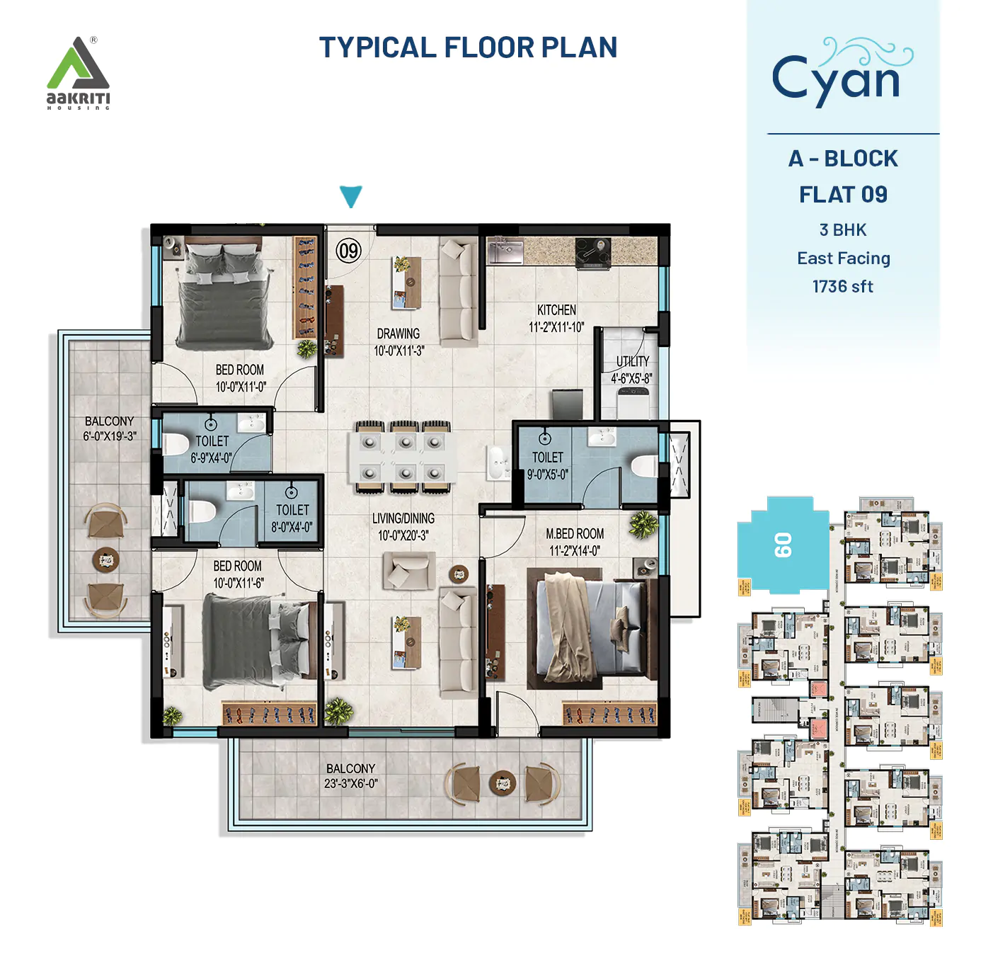 Cyan Flat No - 9 A-BLOCK TYPICAL R4_ 23-08-24